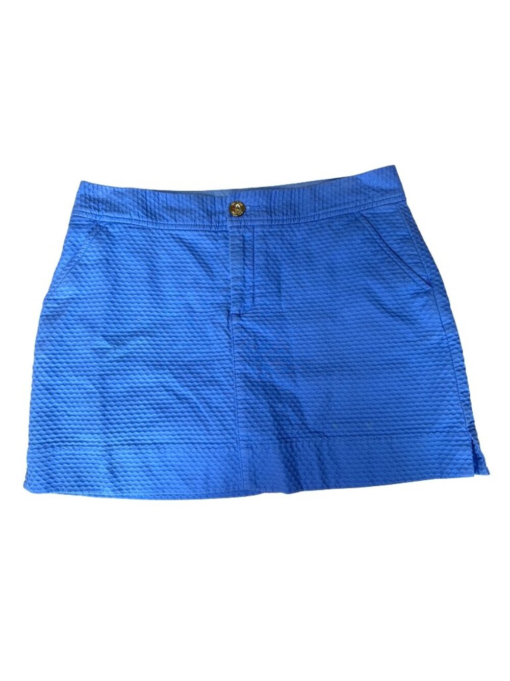 Lilly Pulitzer Womens Blue Golf Skort Size 8 Textured Fabric